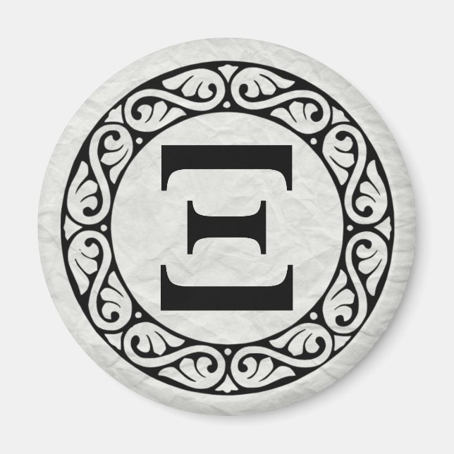 Grekiska Alphabet Brev Xi Magnet (Framsidan)
