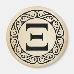 Grekiska Alphabet Brev Xi Magnet