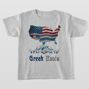 Grekiska amerikanska rötter t shirt