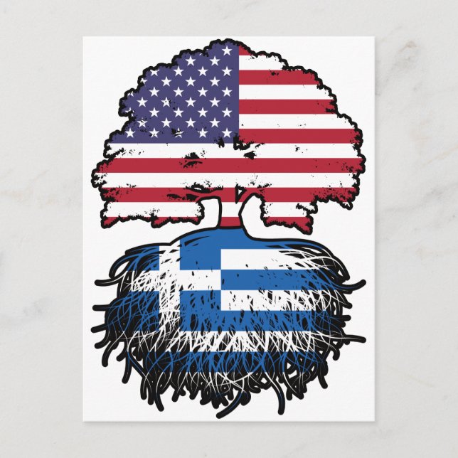 Grekiska amerikanska USA Förenta Stater Amerika Vykort (Framsida)