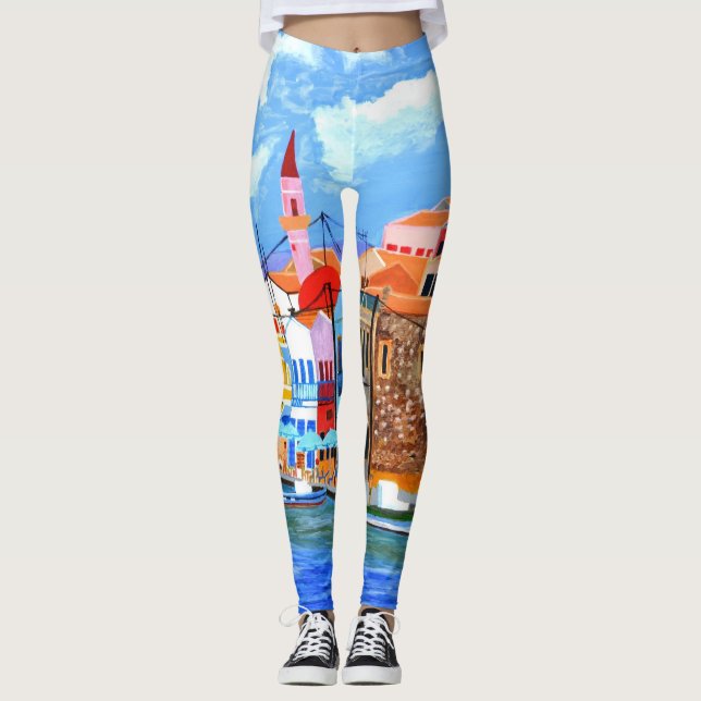 Grekiska Anpassningsbar Leggings (Framsida)