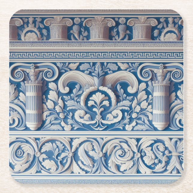 Grekiska antika underlägg papper kvadrat (Framsidan)