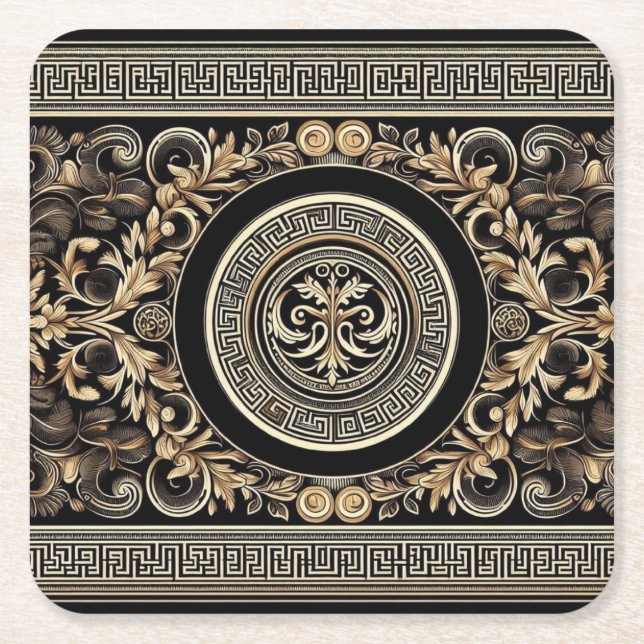 Grekiska antika underlägg papper kvadrat (Framsidan)