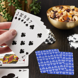 Grekiska Arabesque Mediterranean Mönster Blue Casinokort