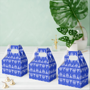 Grekiska Arabesque Mediterranean Mönster Blue Presentaskar