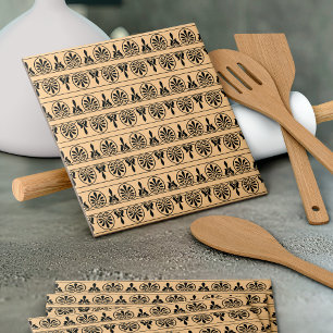 Grekiska Arabesque Mediterranean Mönster Brown Kakelplatta