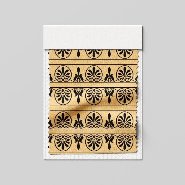 Grekiska Arabesque Mediterranean Mönster Brown Tyg (Skapare uppladdad)