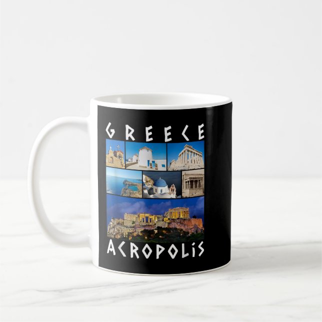 Grekiska Aropolis Berömd Sights Gallery Traveler S Kaffemugg (Vänster)