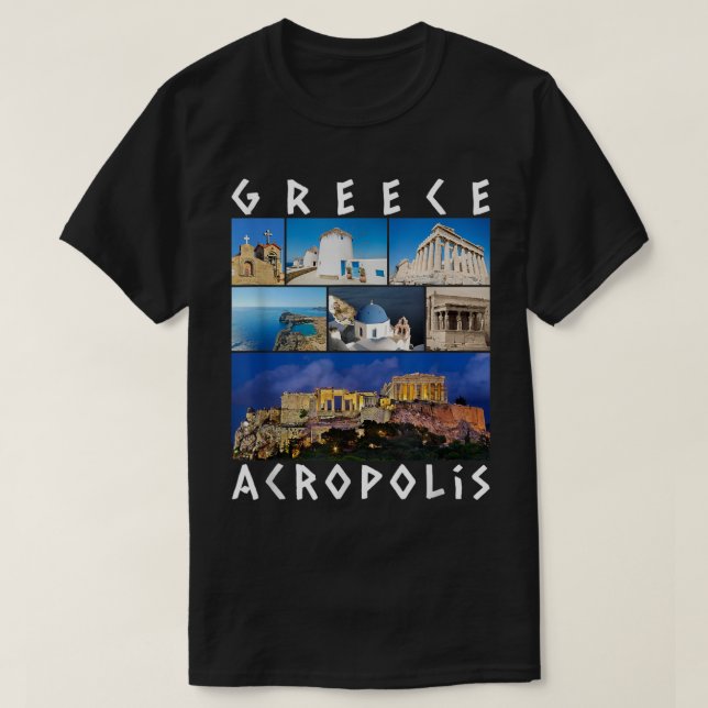 Grekiska Aropolis Berömd Sights Gallery Traveler S T Shirt (Design framsida)