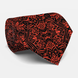 Grekiska Baroque Arabesque Mönster Black Terracott Slips