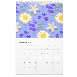 Grekiska botaniska mönster & Rhodos-sceners kalend Kalender