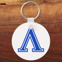 Grekiska Brev Lambda Blue Monogram Initial