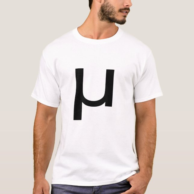 Grekiska Brev Mu T Shirt (Framsida)