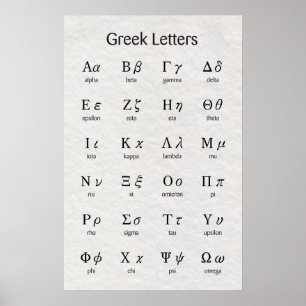 Grekiska Brev Poster