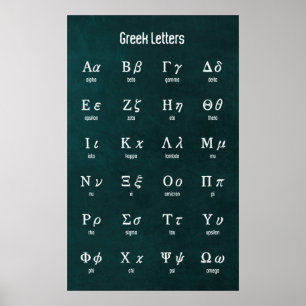 Grekiska Brev Poster