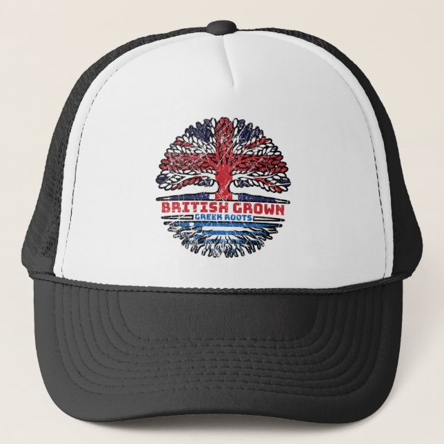 Grekiska brittiska brittiska Träd-rötter Keps (Framsida)