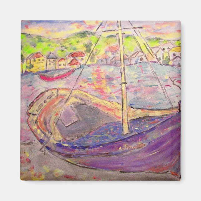 Grekiska byage Sunset Magnet (Framsidan)