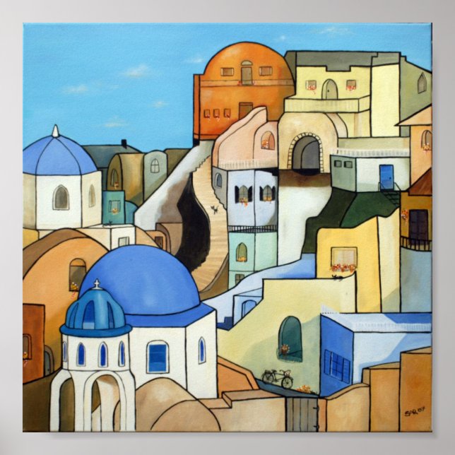 Grekiska byar Poster (Framsidan)