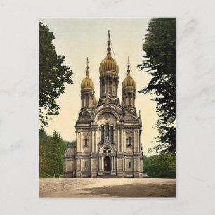 Grekiska Chapel, Wiesbaden, Hesse-Nassau, Tyskland Vykort