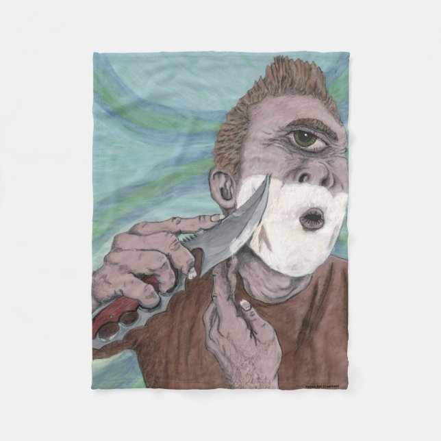 Grekiska cyclops Knivar Shaving Fantasy Art Blanke Fleecefilt (Framsidan)