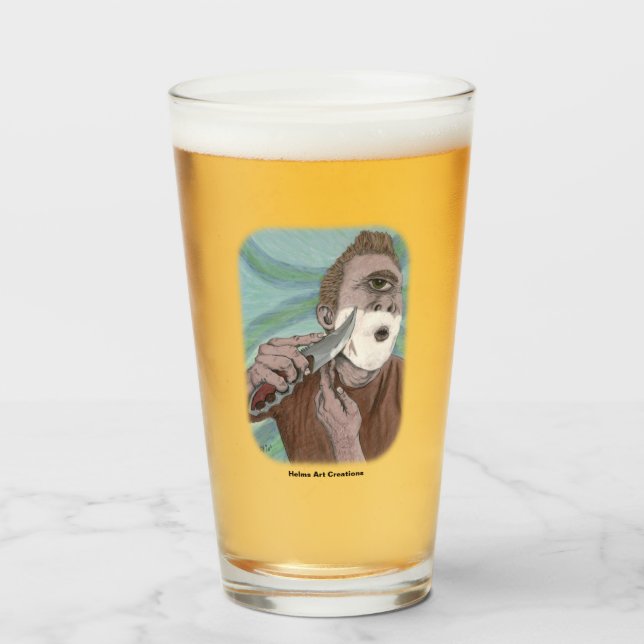 Grekiska cyclops Knivar Shaving Fantasy Art Glass  Glaskopp (Framsida fylld)