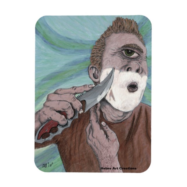 Grekiska cyclops Knivar Shaving Fantasy Art Magnet (Vertikal)