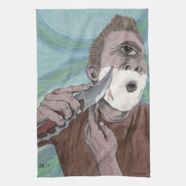 Grekiska cyclops Knivar Shaving Fantasy Art Towel Kökshandduk (Vertikal)