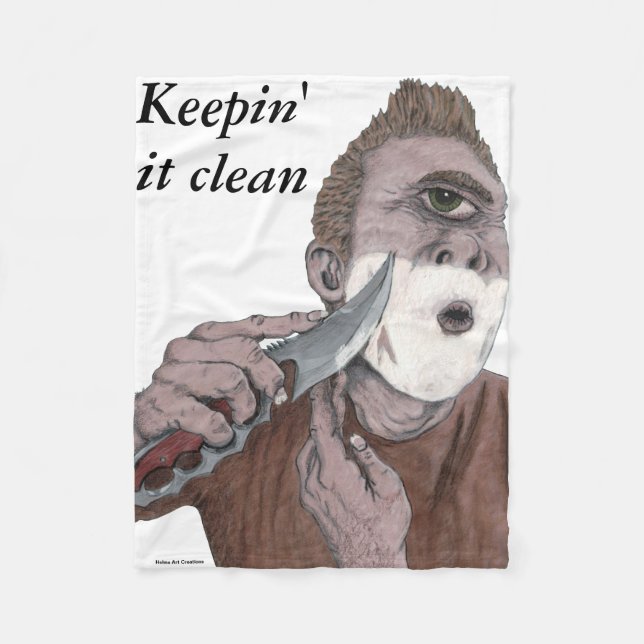 Grekiska cyclops Shaving Fantasy Art Fleece Blanke (Framsidan)