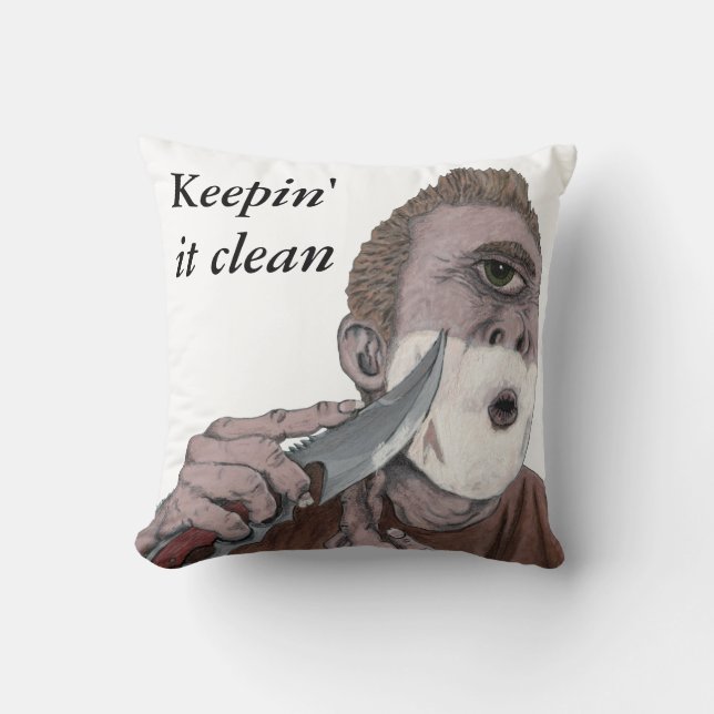 Grekiska cykloster Knivar Clean Shave Fantasy Art  Kudde (Framsida)