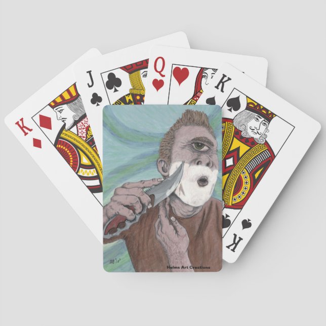 Grekiska cykloster Knivar som har fantasiska spelk Casinokort (Baksidan)