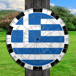 Grekiska Dartboard och grekiska Flagga/spel board Darttavla