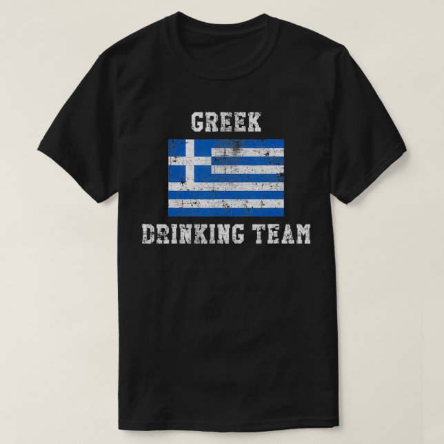 Grekiska drickarteamet Funny National Pride Gift T Shirt (Design framsida)