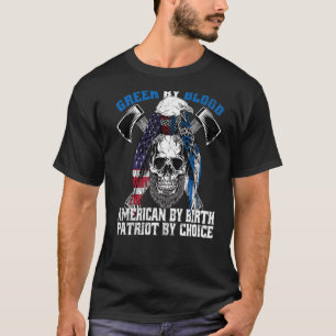 Grekiska efter Blood American by Birth Patriot by  T Shirt