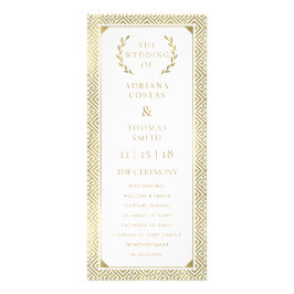 Grekiska Elegance-Bröllopsprogrammet Reklamkort