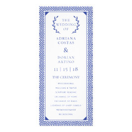 Grekiska Elegance-Bröllopsprogrammet Reklamkort