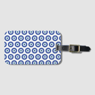 Grekiska Evil Öga Blue White Bagagebricka