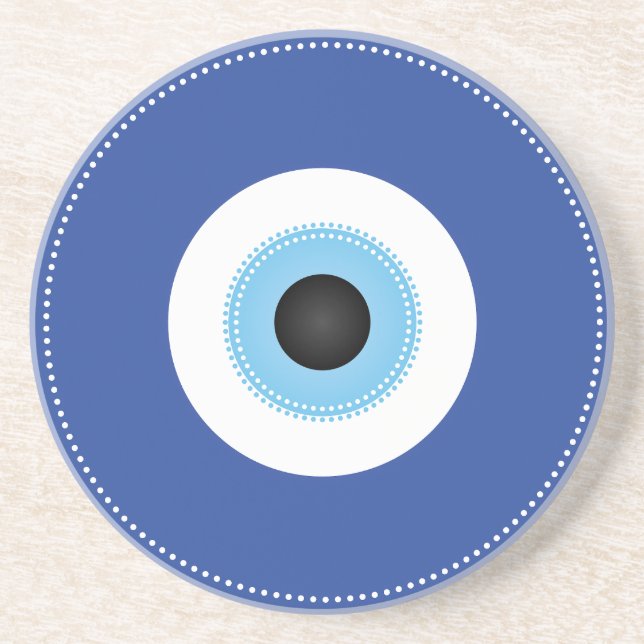 Grekiska Evil Öga Blue White Underlägg (Framsidan)