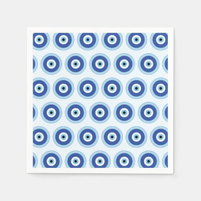 Grekiska Evil Öga i grekiska Nyckel Pappersservett (Framsidan)