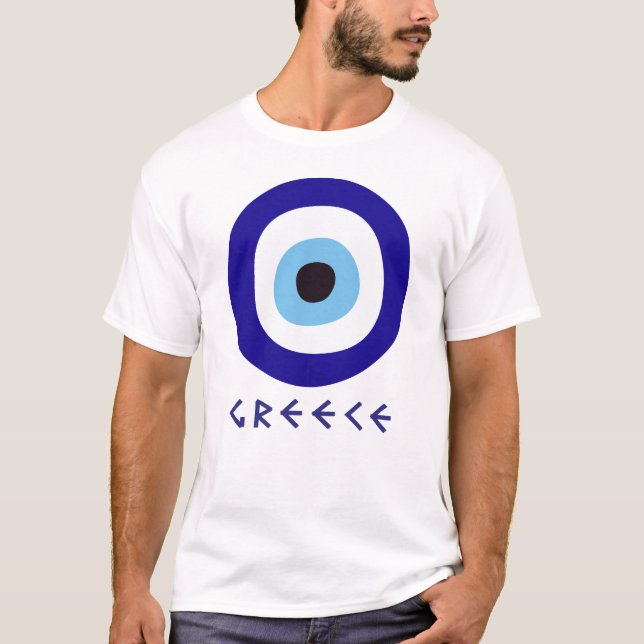 Grekiska Evil Öga Manar T Shirt (Framsida)