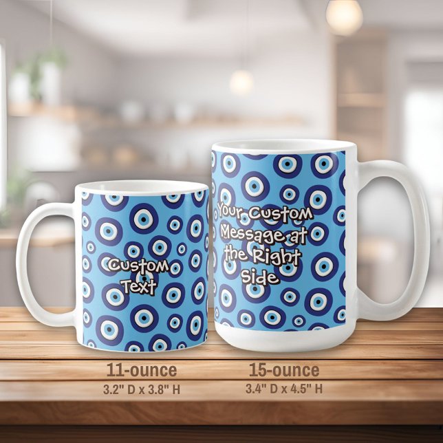 Grekiska Evil Öga Mönster Kaffemugg (Skapare uppladdad)