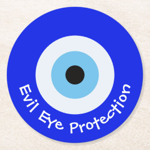 Grekiska Evil Öga Underlägg Papper Rund