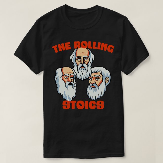 Grekiska filosofers Rolling Stoics T Shirt (Design framsida)