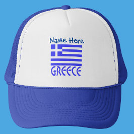 Grekiska Flagga Blue Personalization Keps