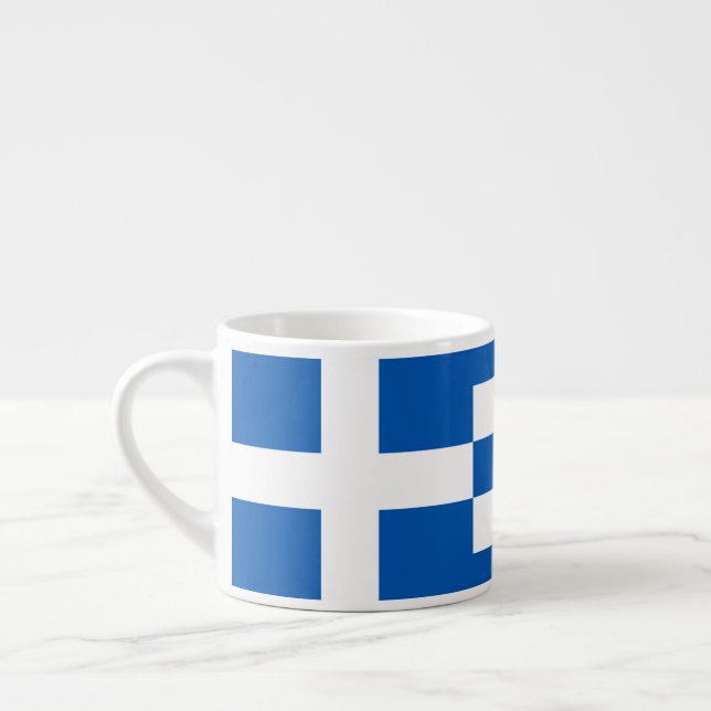 Grekiska Flagga Espressomugg (Vänster)