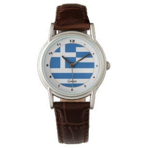 Grekiska Flagga & Greece trendig mode /design watc Armbandsur