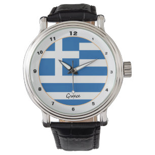 Grekiska Flagga & Greece trendig mode /design watc Armbandsur