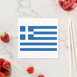 Grekiska Flagga Grekland Blue White Pappersservett