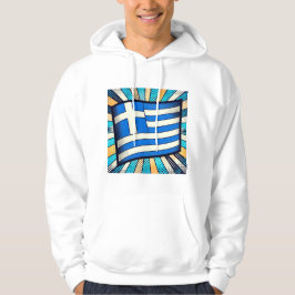 Grekiska flagga hoodie