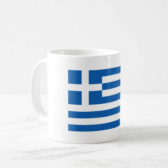 Grekiska Flagga Kaffemugg (Framsida vänster)
