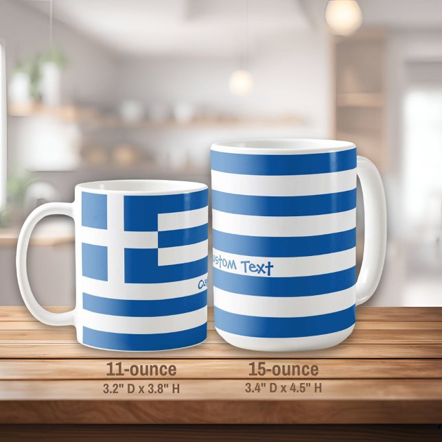 Grekiska Flagga Kaffemugg (Skapare uppladdad)